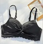 Women's Small Chest Gathered Wireless Seamless Satin Underwear, providing comfort and a smooth silhouette. — photo 3