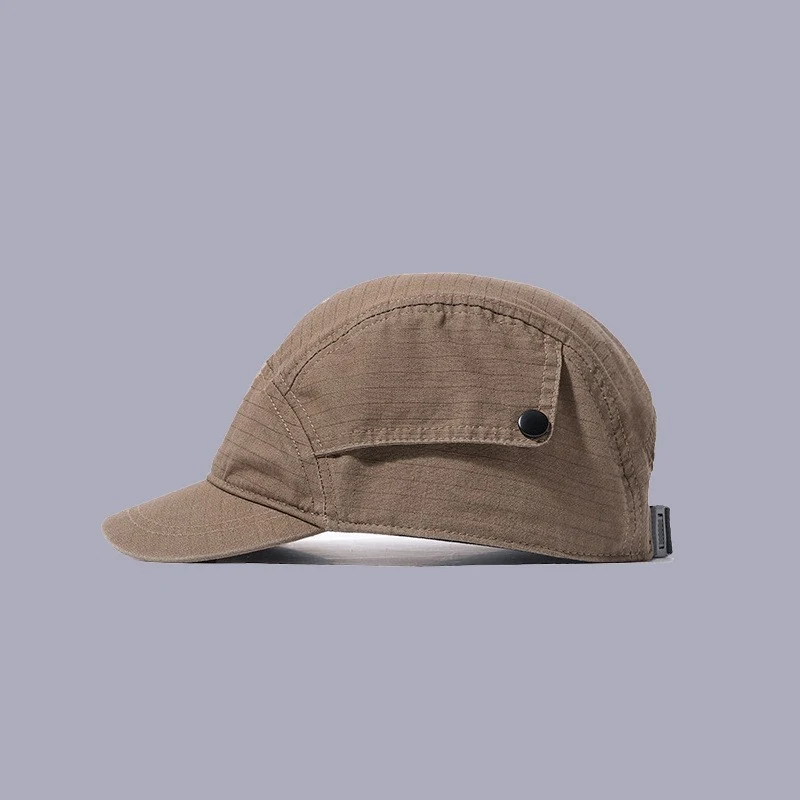 Chapéu retrô de aba curta para homens e mulheres. Combine estilo vintage e proteção solar com este chapéu confortável e versátil, perfeito para o dia a dia. — foto 6