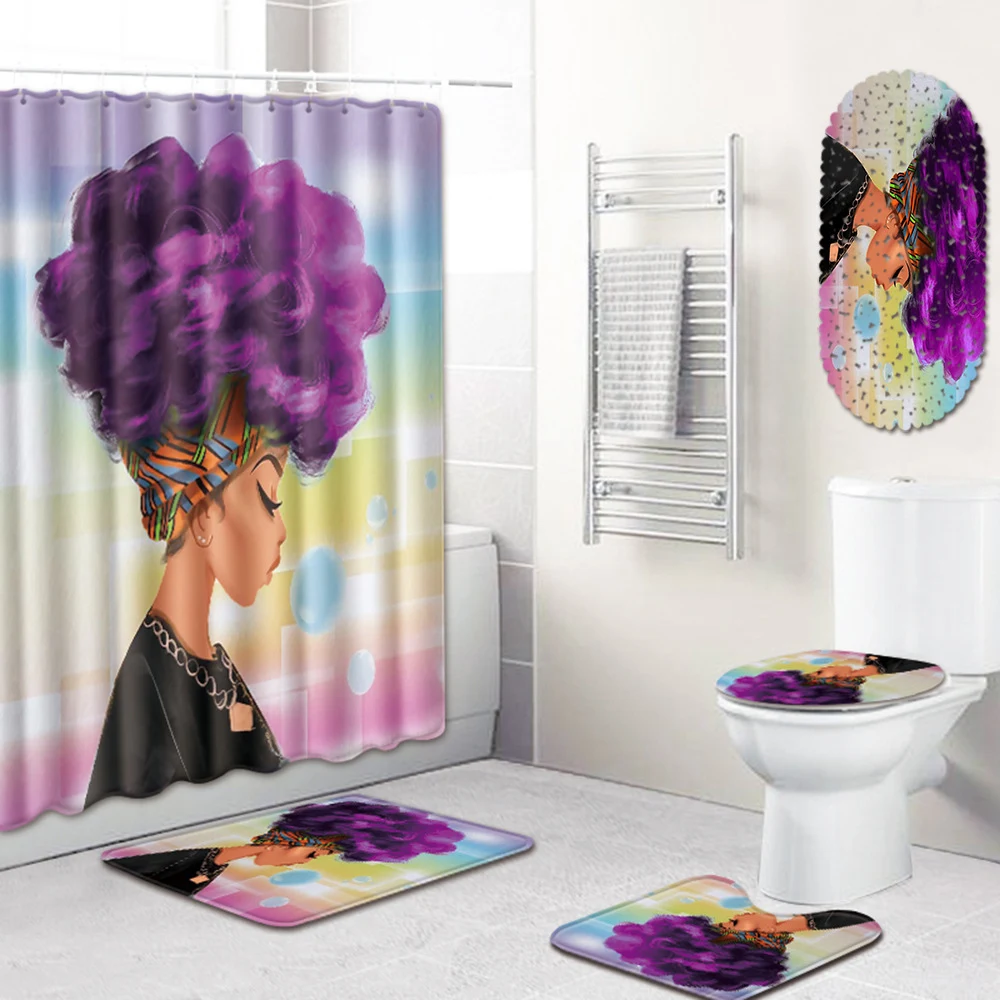 Five-piece bathroom mat set providing comfort and safety. Soft, absorbent, and non-slip mats for a complete, cozy bathro — photo 2