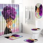 Five-piece bathroom mat set providing comfort and safety. Soft, absorbent, and non-slip mats for a complete, cozy bathro — photo 2