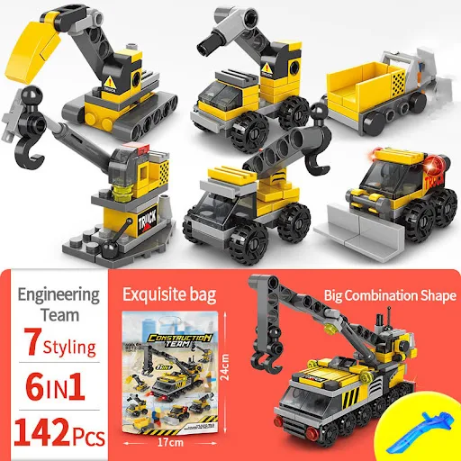 Title 8, Intelligent Toy Car Building Blocks for Boys Sm...