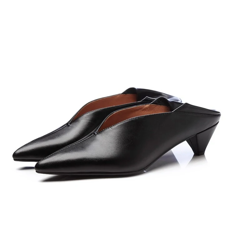 Women's Mid-heel Pointed-toe Grandma Shoes with Thick Heels, comfortable and stylish, perfect for everyday wear and addi — photo 3