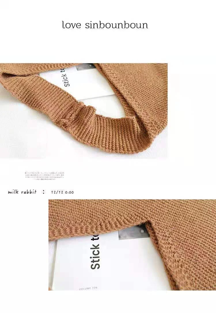 Title 22, Fashion Retro Wool Knitted Bag Portable Knitted...