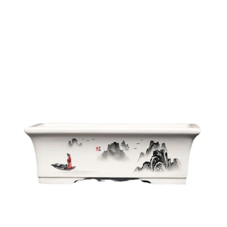 Title 5, Wholesale Purple Sand Flower Pot Ceramic Rectan...