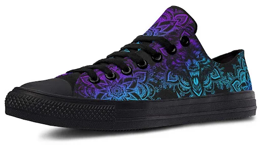 Title 4, Fashion Print Couple Low-Top Canvas Shoes. Comf...