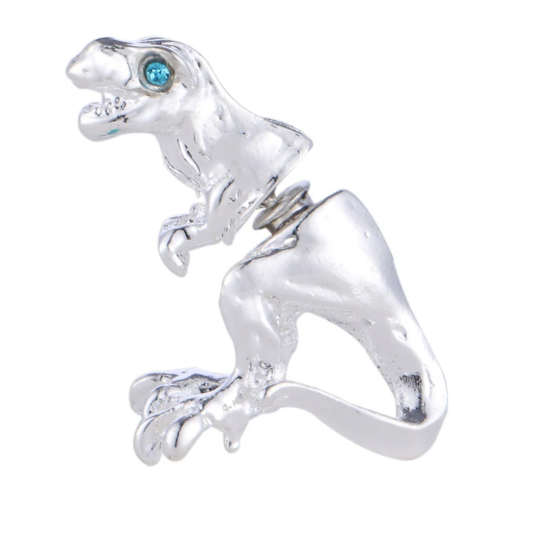 Harajuku Stereo Domineering Dinosaur Ohrringe aus Legierung, Kombination für Piercings, stilvolles Accessoire für einen markanten Look. — foto 3