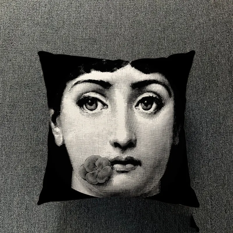 Capa de almofada simples de algodão e linho para sala de estar. Adicione conforto e estilo com esta capa macia e respirável. — foto 23
