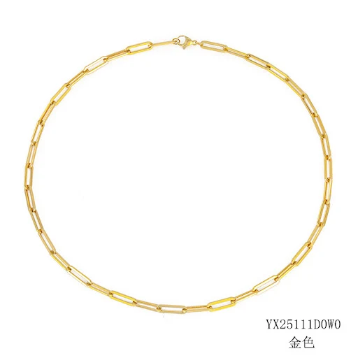 Title 1, Collana da donna con croce minimalista in accia...