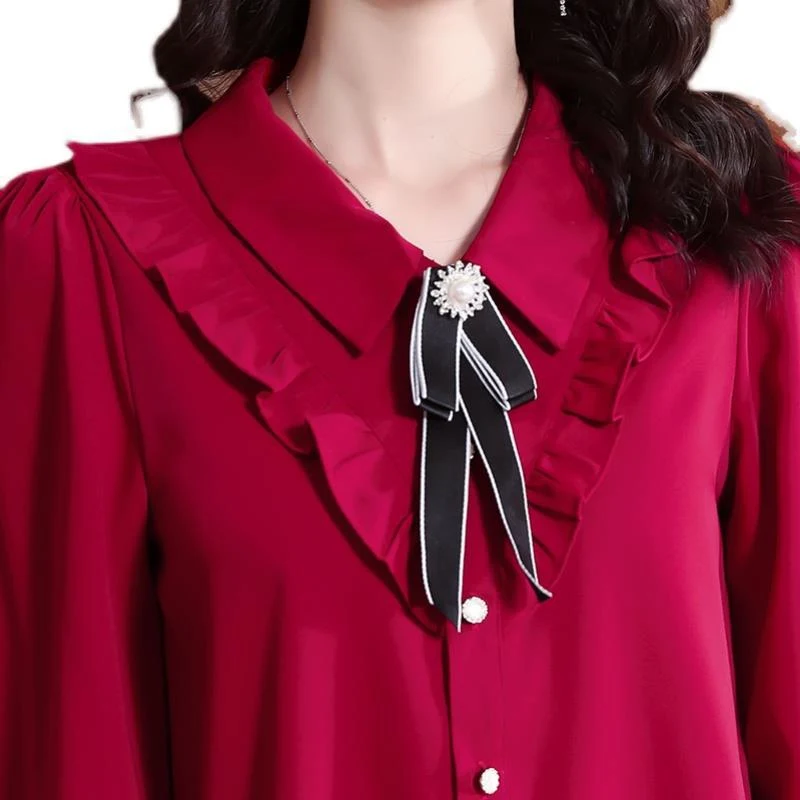 Title 4, Design Niche Long Sleeved Age Reducing Chiffon Top