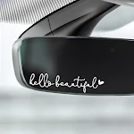 Hello Beautiful Car Rearview Mirror Stickers. Add style and personality to your vehicle's interior. Easy to apply, attra — photo 12