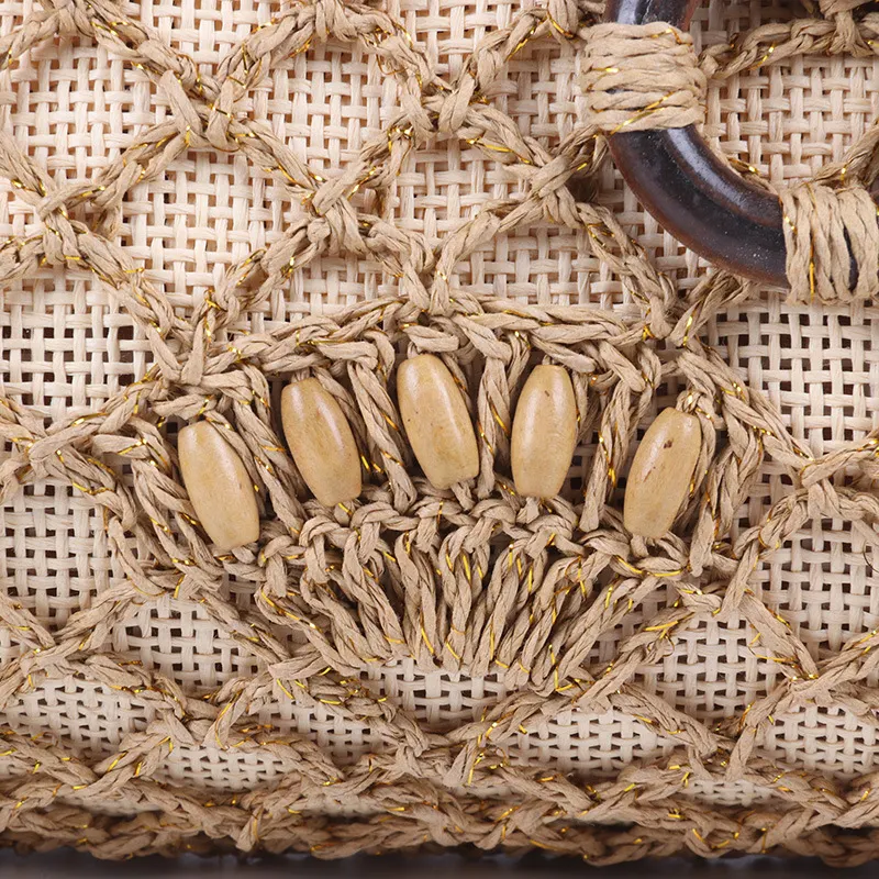 Title 4, Handwoven Straw Ladies Dinner Bag for Beach Lei...