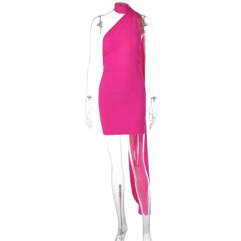 Title 6, Womens Fashion Backless Pleated Shoulder Dress...