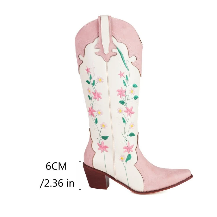 Title 10, Botas bordadas clássicas nacionais plus size co...