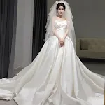 Vestido Princesa Temperamento Cetim Francês com Cauda, Elegância Sofisticada para Festas e Eventos Especiais, Conforto e Caimento Perfeito. — foto 5