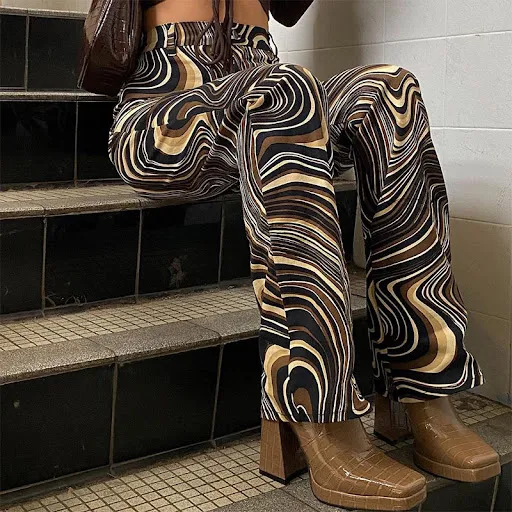 Title 2, New Fashion Retro Swirl Water Ripple Color Matc...
