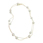 Colar duplo de pérolas curtas para mulheres, design personalizado e de alta qualidade. Elegância e sofisticação garantidas. — foto 2