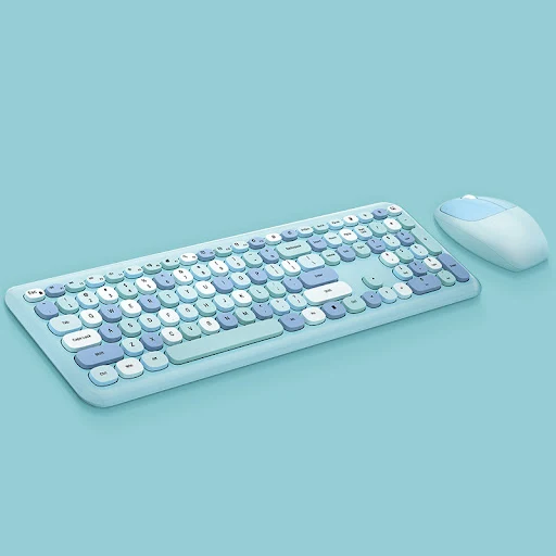 Title 1, Wireless Office Punk Keyboard And Mouse Set for...