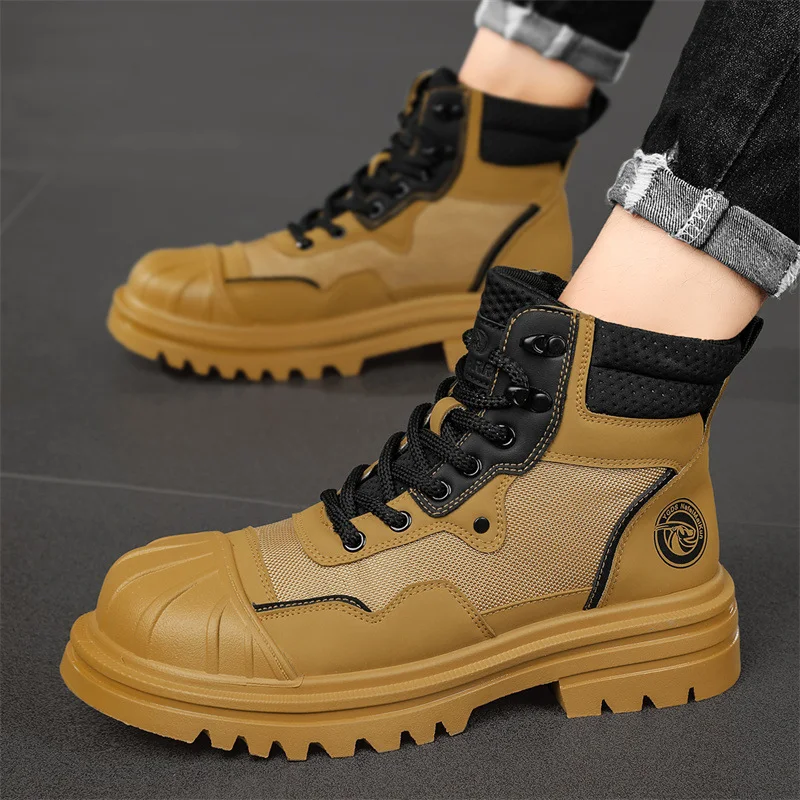 Title 4, Mens High-top Shell Toe Rhubarb Martin Boots. ...