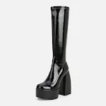 Single layerblack glossy leat