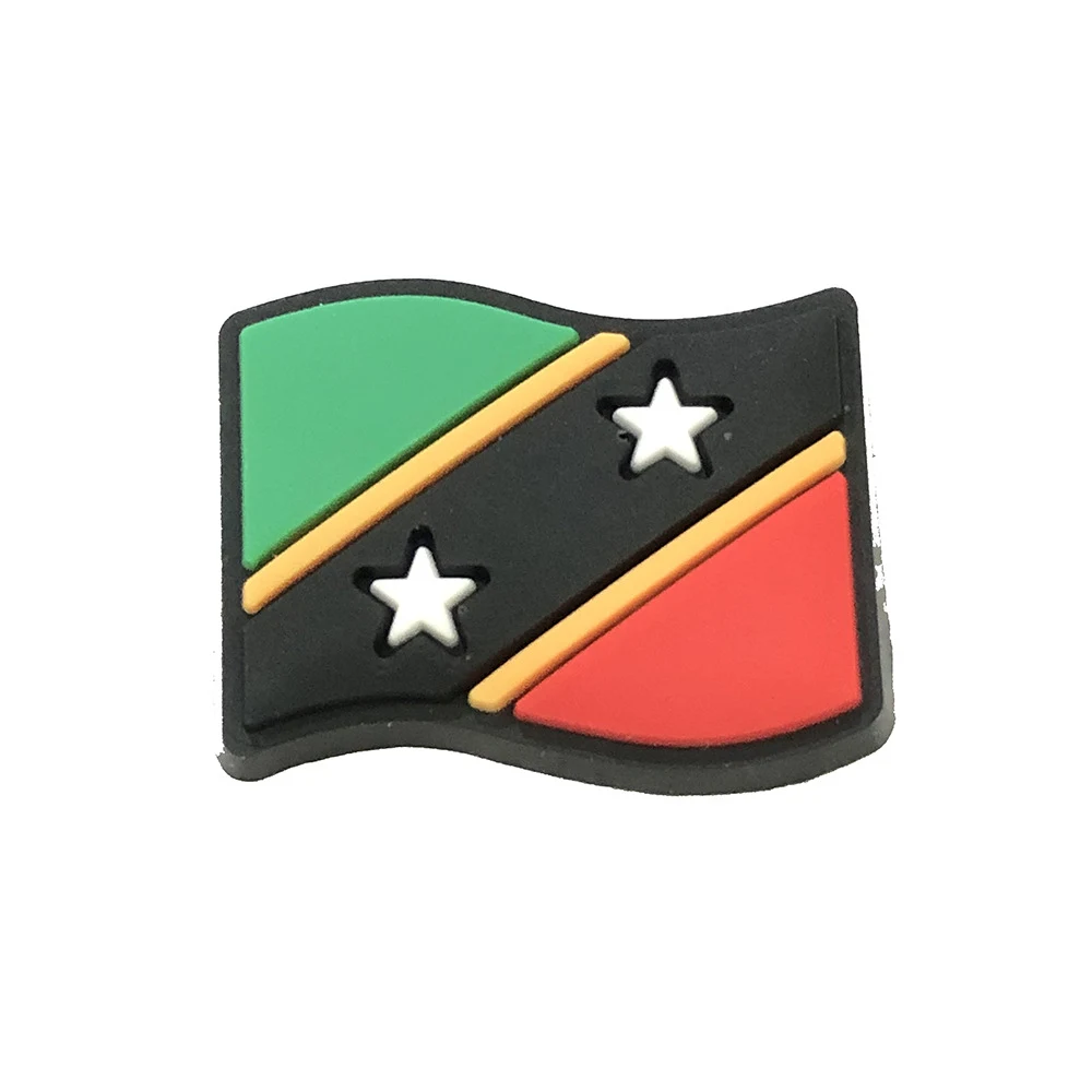 Fivela decorativa de bandeira em PVC macio, acessórios DIY. Personalize seus calçados com este acessório fácil de usar. Dê um toque especial. — foto 49