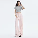 Dames bamboe high waist afslankende en rechte wijde pijp jeans. Comfortabele en stijlvolle jeans voor een casual look. — foto 1