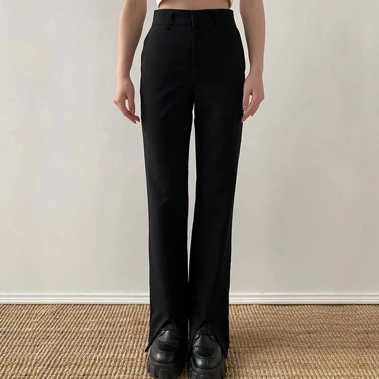 Women's Fashion Casual Front Slit Pants, Comfortable Fit and Stylish Design, Perfect for Everyday Wear, Versatile and Ea — photo 6