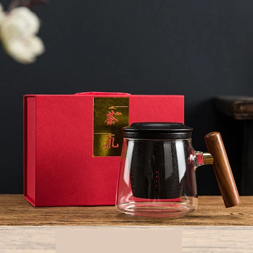 Title 15, Filtered Tea Ceramic Office Mug With Lid. Enjoy...