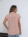 Camicia a maniche corte con bottoni larghi estivi da donna — foto 4