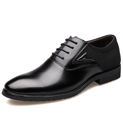 Title 6, Pointed Toe Mens Business Formal Breathable Le...