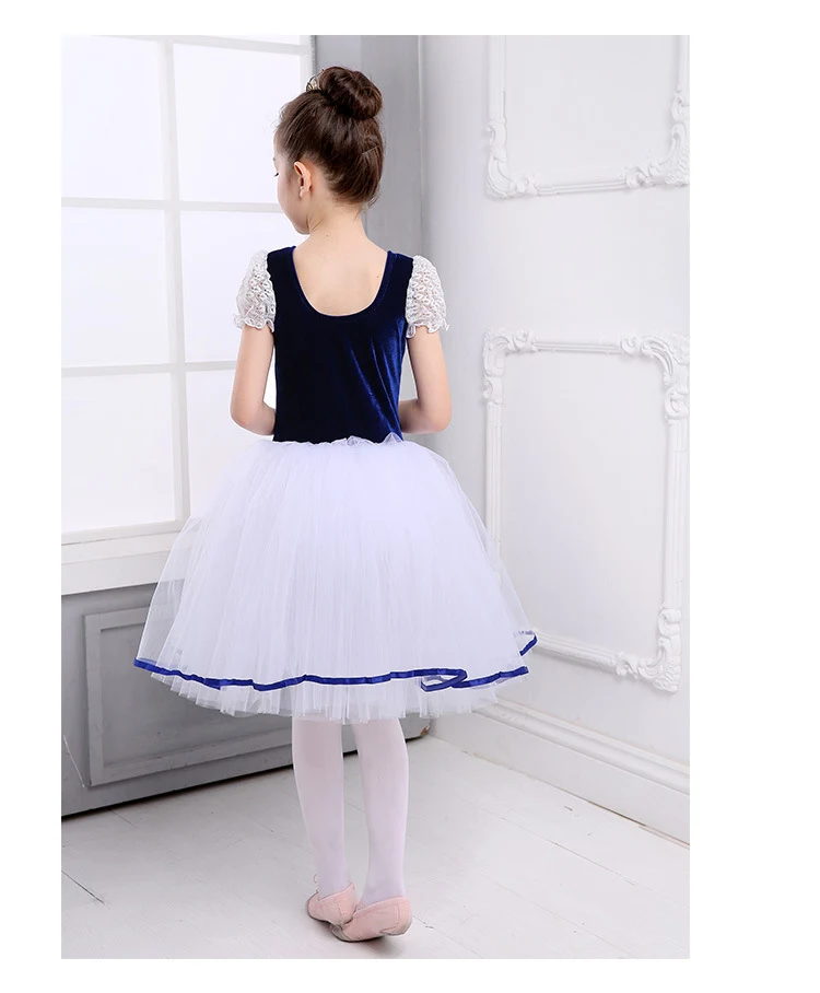 Vestido de dança ballet infantil Fantasia Cisne Apresentação Saia longa Pettiskirt Roupa para performance infantil Linda — foto 7