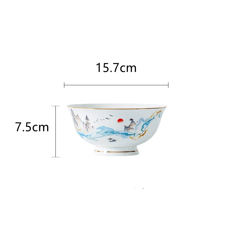 Title 5, Nordic Bone China Tableware Set for Household U...