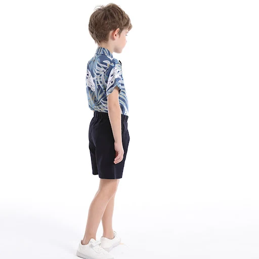 Title 4, Summer Boys Casual Short-sleeved Printed Shirt...