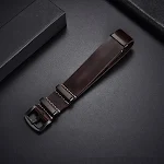 Pulseira de relógio retrô em couro bovino de camada superior. Conforto, durabilidade e estilo clássico para um visual elegante e atemporal em seu pulso. — foto 7