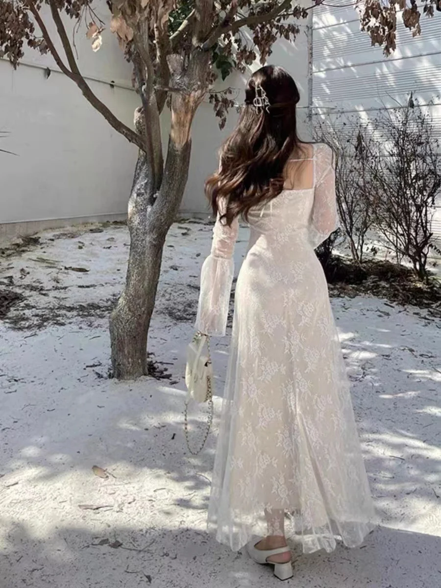 Title 4, Womens Lace Mesh Fishtail Dress