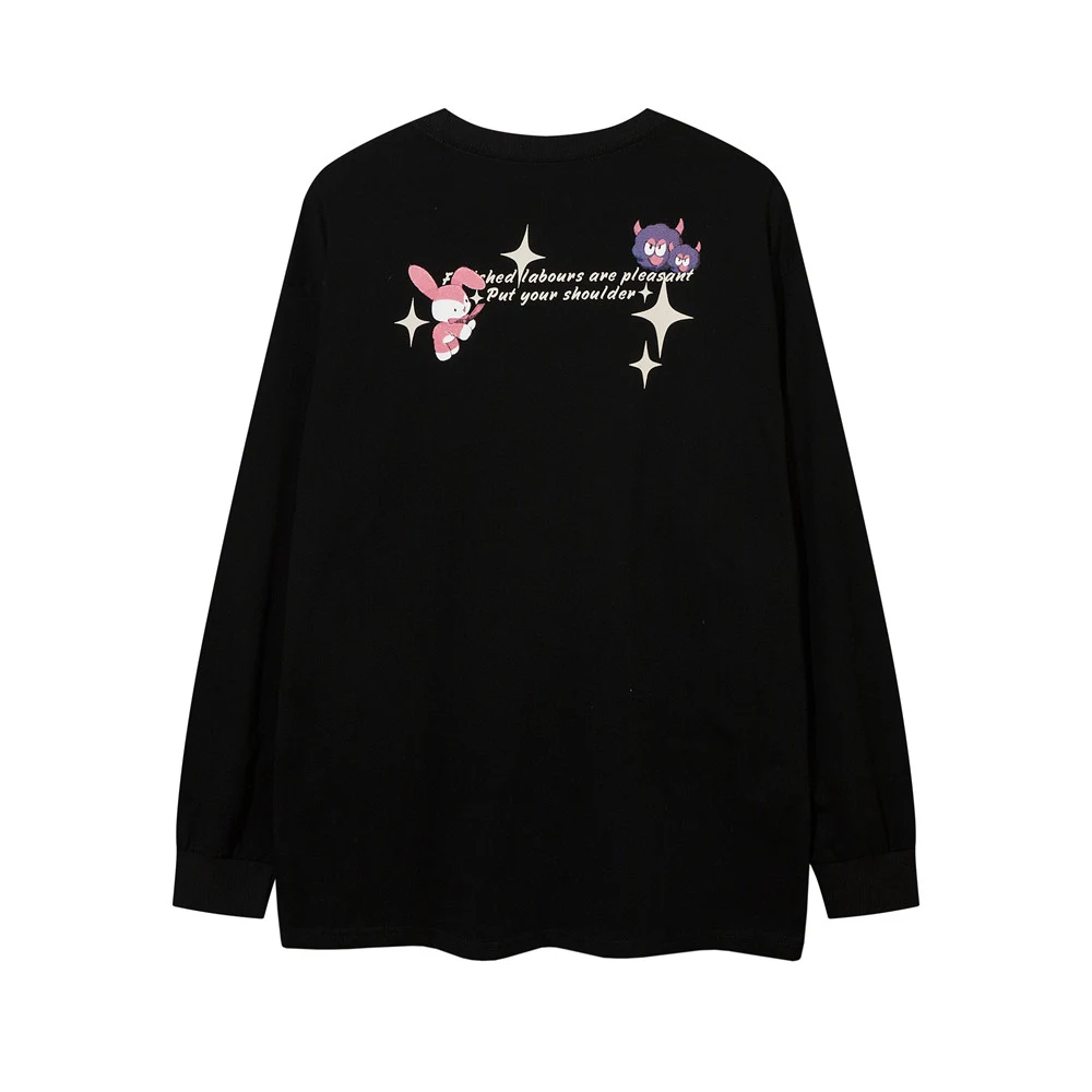 Title 4, Camiseta Manga Longa Masculina com Estampa Anim...