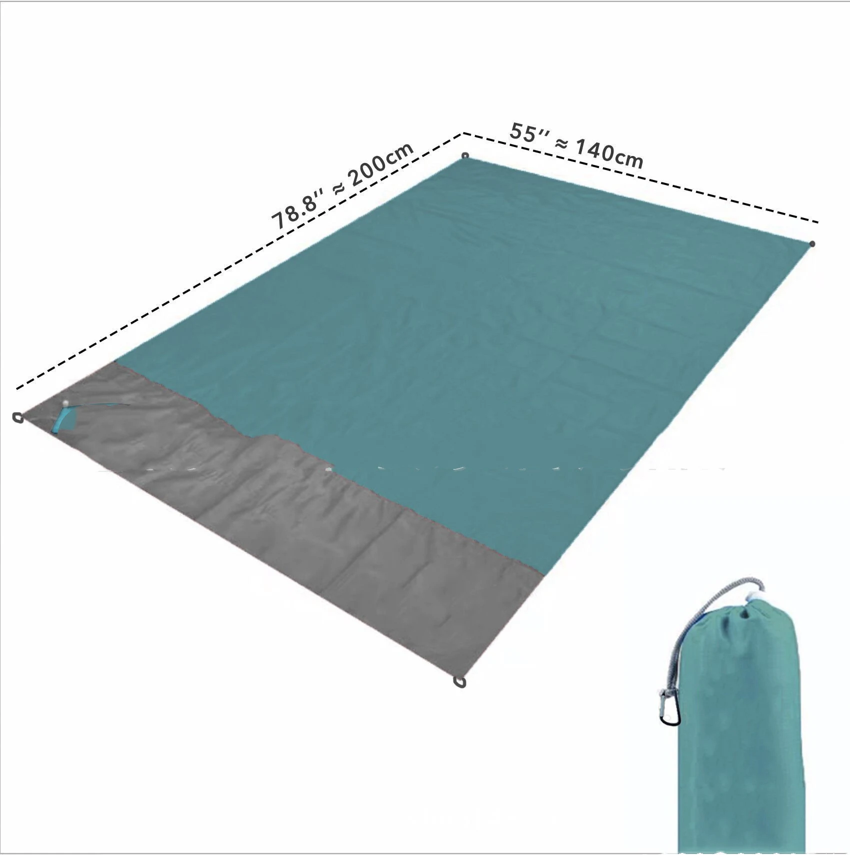 Customized LOGO Outdoor Camping Nylon Pocket Picnic Mat. Enjoy outdoor comfort and convenience with this durable, waterp — photo 5