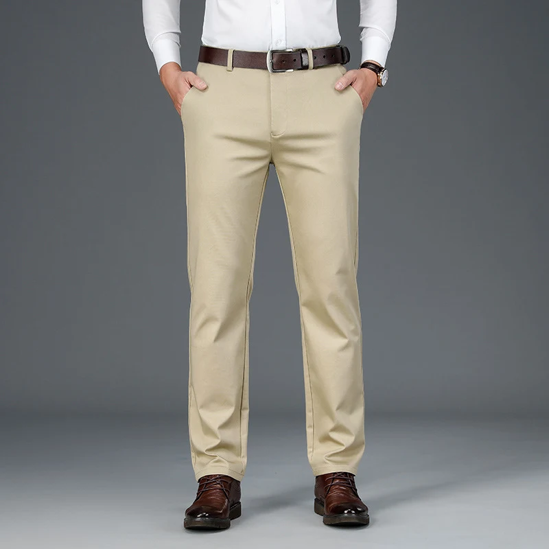 Men's Middle-Aged Loose Business Casual Pants Comfortable and Stylish Everyday Wear Perfect for Office or Casual Occasio — photo 2
