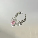 Anel de Zircônia Premium Rose Metal Design. Um toque de luxo e sofisticação para você brilhar, ideal para uso diário e momentos especiais. — foto 1