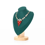 Portrait Heart-shaped Flannel Necklace Display Stand, elegantly showcase your necklaces, perfect for jewelry stores, bou — photo 4
