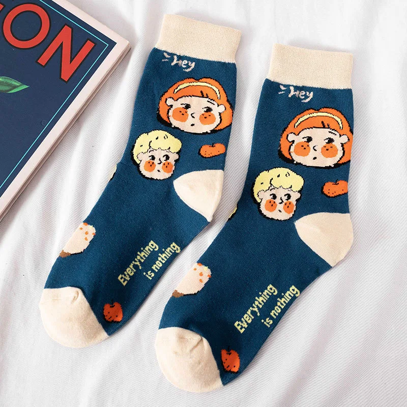 Title 2, Socks Female Tube Socks Cartoon Cute