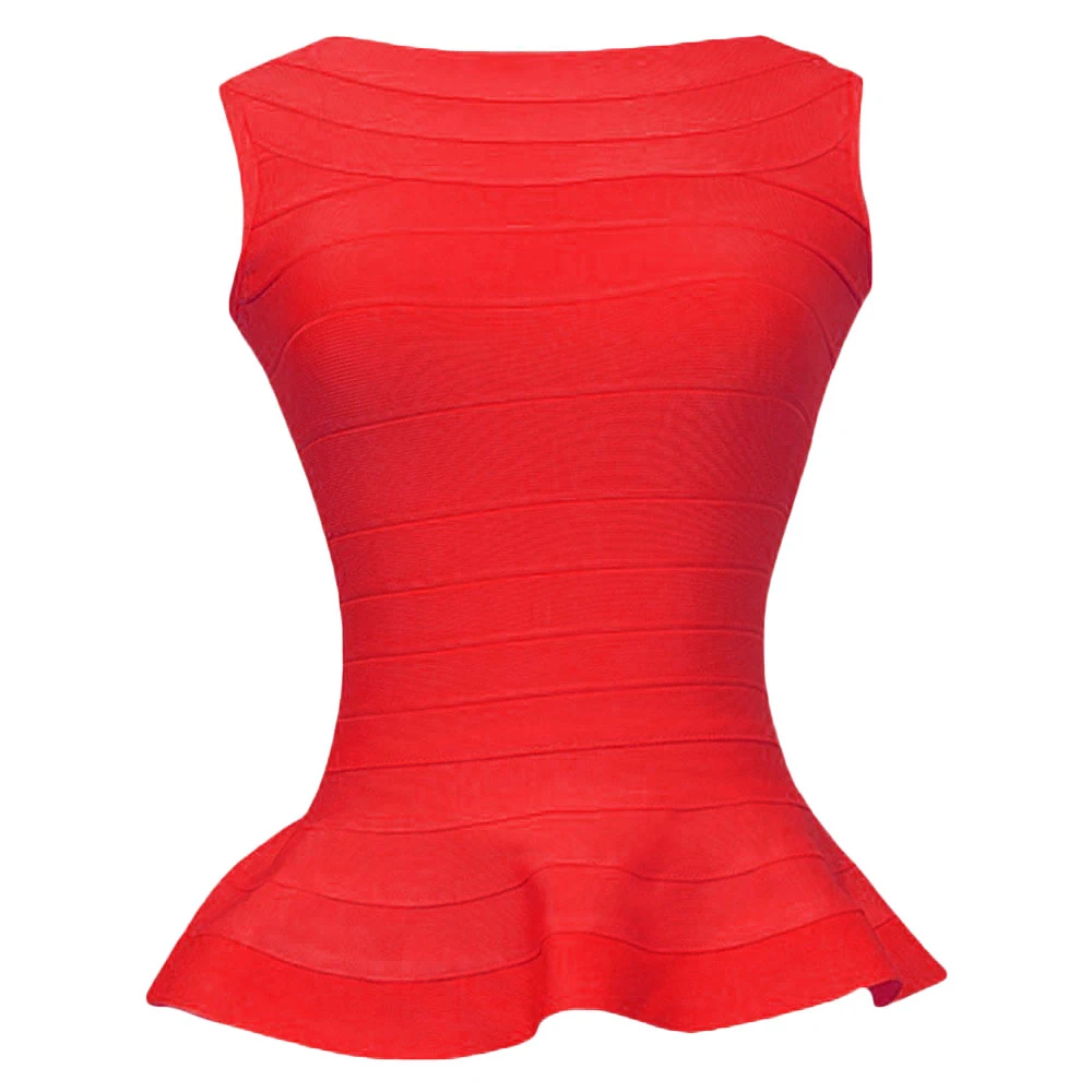 Top colete com cauda de peixe e bandagem justa, ideal para modelar o corpo e proporcionar suporte. Perfeito para um visual moderno. — foto 1