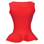 Top colete com cauda de peixe e bandagem justa, ideal para modelar o corpo e proporcionar suporte. Perfeito para um visual moderno. — foto 1