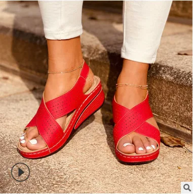 Title 2, Sandali con zeppa estivi da donna, stile casual...