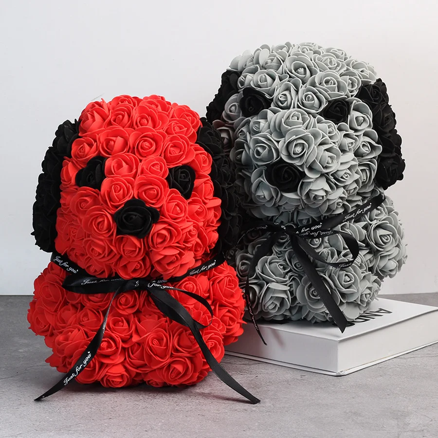 Title 3, Creative Style Rose Dog Doll Christmas Gift Dec...