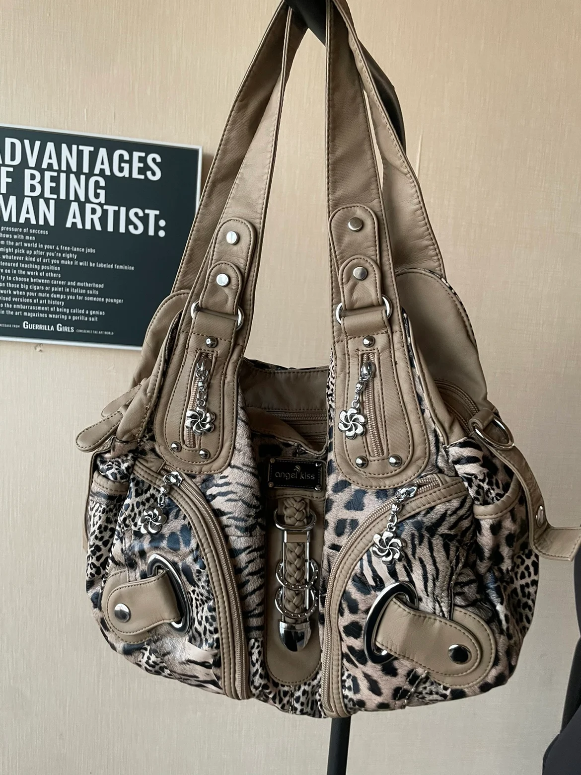 Women's Leopard Print Shoulder Messenger Bag, a stylish and practical everyday bag. Perfect for carrying your essentials — photo 26