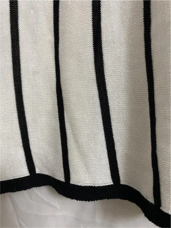 Title 25, Retro Spaghetti Strap Stripes Patchwork Knittin...