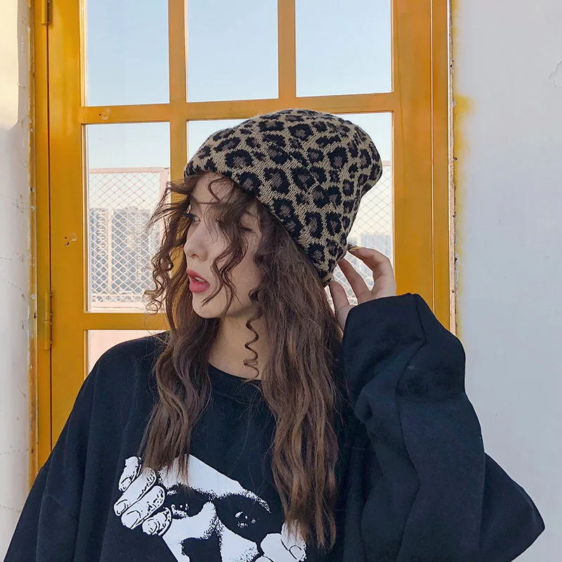 Title 4, Womens Autumn And Winter Leopard Print Retro K...