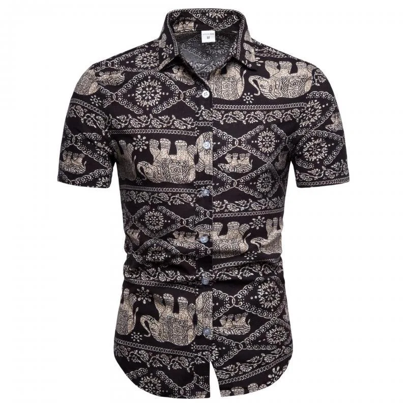 Camicia in lino da uomo Slim Fit Camicia elegante e versatile per un look sofisticato. Perfetta per l'ufficio o il tempo libero, fresca e confortevole. — foto 1