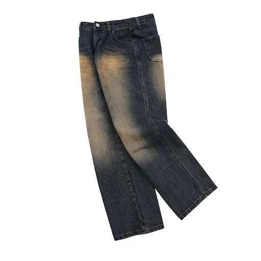 Title 7, Mens Fashion Personality Straight Jeans