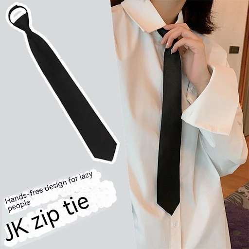 Title 2, Korean Version Black Tie Without Tie for Men an...